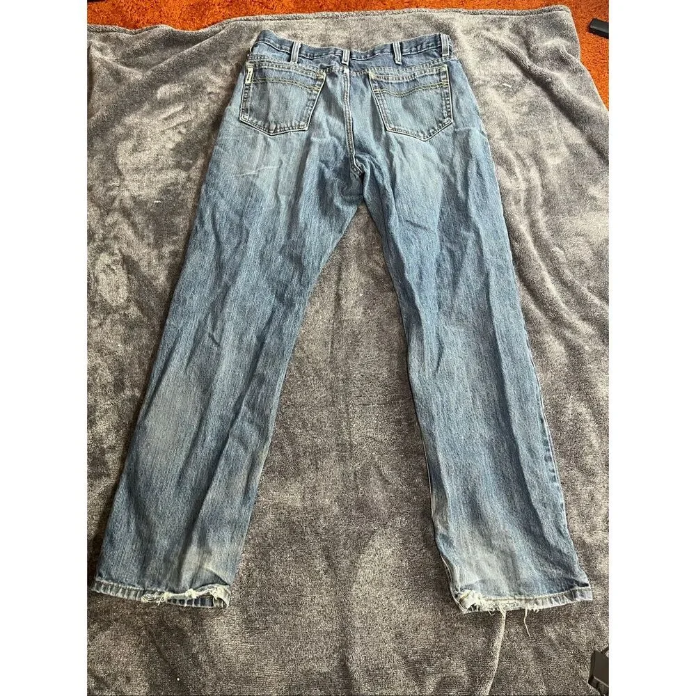 Cinch Up Men’s Jeans 35x32 Distressed Medium Wash Straight Leg Cowboy Denim
